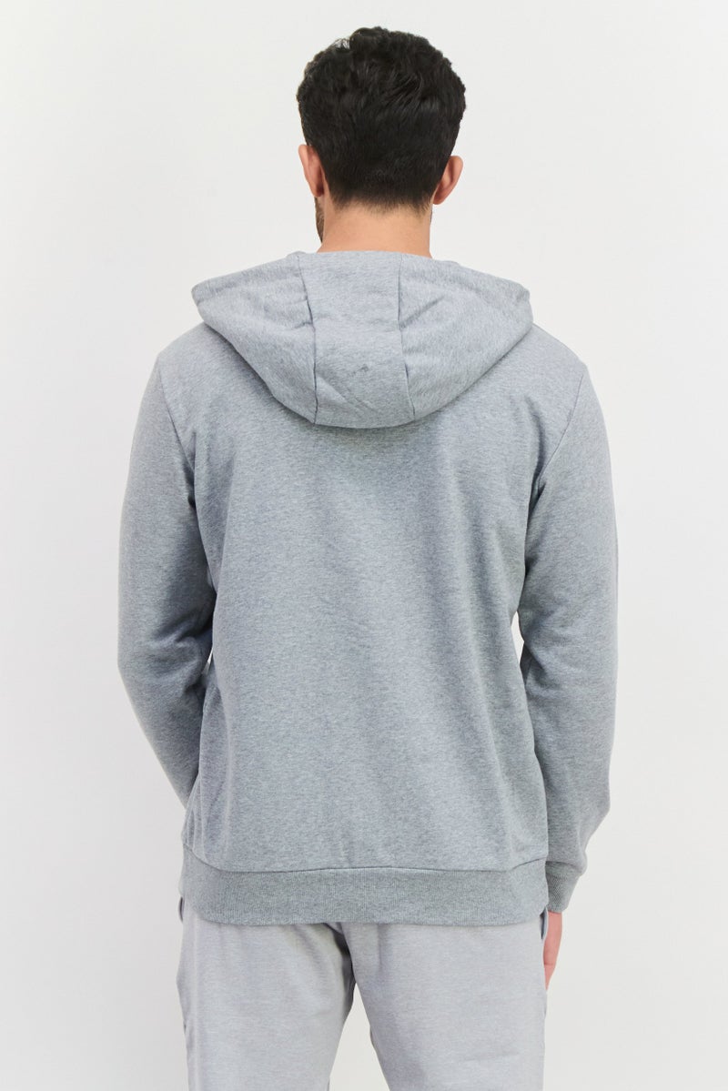 SKECHERS Men Sportswear Fit Brand Logo Outdoor Hoodies, Grey - Image 3