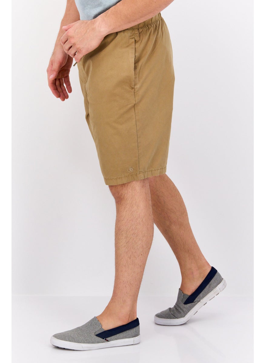 Scotch & Soda - Men Embroidered Chino Short, Tan - Image 1