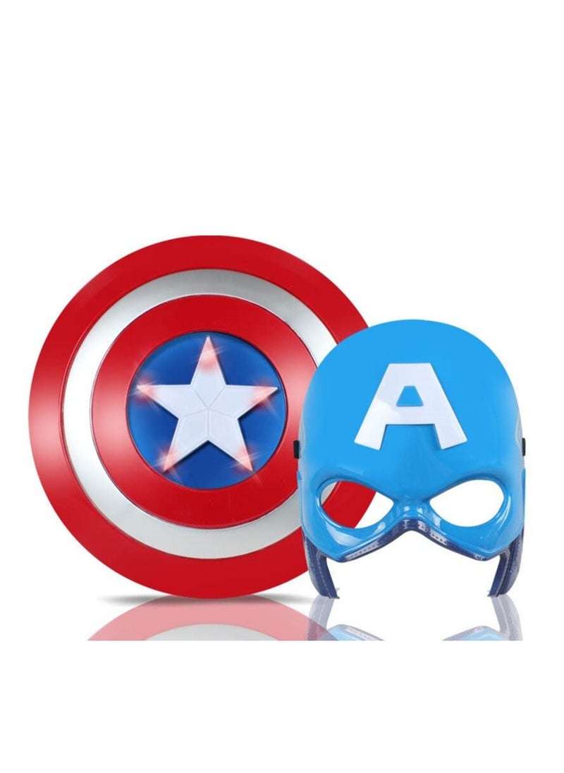 Captain America Shield Abs Plastic Shield With Light And Sound Role-Playing Superhero Prop Shield 32 Cm Superhero Toy  - Image 1