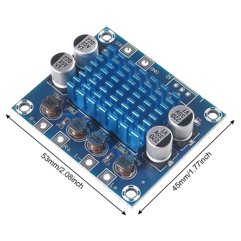 Blue 2 Channel 30W 30W Stereo Audio Amplifier Board DC 8 26V 5Pcs - Image 5