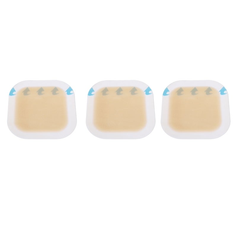 Hydrocolloid Dressing 4-Pack Contoured Edge Self Adhesive Wound Dressing - Effective Wound Care Blister Care Dressing for Heel Blister Protection - Image 1