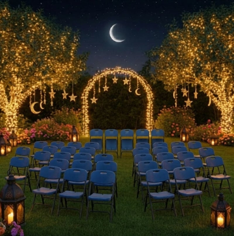 صن بوت كوميرس كرسي قابل للطي محمول - إطار فولاذي متين مع مقعد ومسند ظهر مريحين – أزرق - Image 5