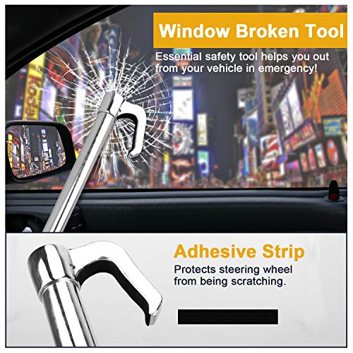 Tevlaphee Universal Steering Wheel Brake Lock Anti-Theft Retractable Double Hook Extended Car Lock Clutch Pedal for Car Truck SUV Van Security with 3 Keys(Extended) - Image 3
