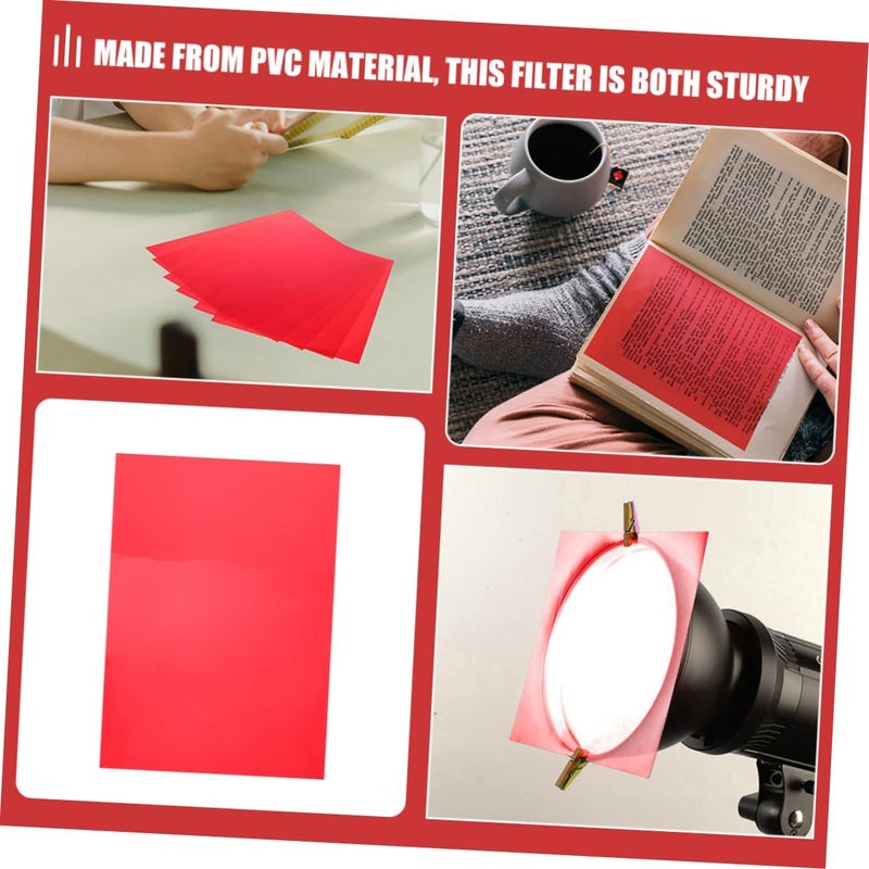 5 Sheets Color Correction Filter Light Panels for Photography Lighting Effects Classroom - Image 5