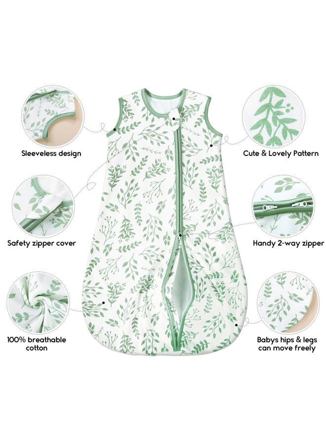 YOOFOSS Baby Sleeping Bag, Lightweight Sleeping Bag with 2-Way Zipper, TOG 1.0, 100% Organic Cotton, 6–12 Months, Pack of 2 - Image 5