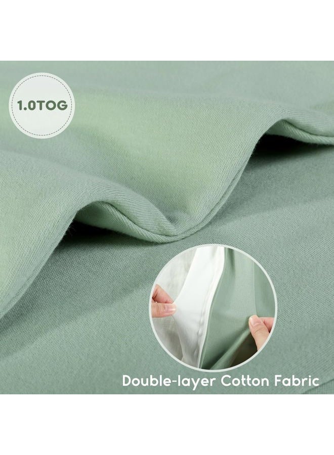 YOOFOSS Baby Sleeping Bag, Lightweight Sleeping Bag with 2-Way Zipper, TOG 1.0, 100% Organic Cotton, 6–12 Months, Pack of 2 - Image 3