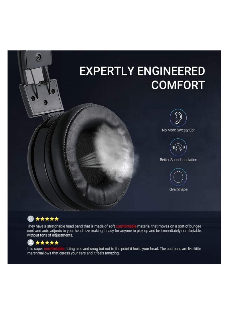 ABKONCORE - PC Gaming Headset with Dynamic Sensory & Noise-Cancelling Mic, 7.1 Surround Sounds, Mute Controls, LED Light, RGB Light for WFH PC, Laptop, Mac (B780 Shoker Gaming Headset with 7.1 Surround Sound) - Image 1