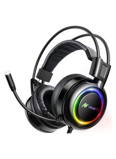 PC Gaming Headset with Dynamic Sensory & Noise-Cancelling Mic, 7.1 Surround Sounds, Mute Controls, LED Light, RGB Light for WFH PC, Laptop, Mac (B780 Shoker Gaming Headset with 7.1 Surround Sound)