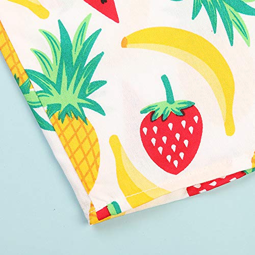 OCHENTA Boys Button Down Hawaiian Shirt Short Sleeve Fruit Summer Tropical Tops A White 180CM - 13-14 Years - Image 4