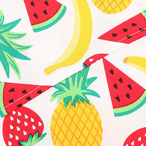 OCHENTA Boys Button Down Hawaiian Shirt Short Sleeve Fruit Summer Tropical Tops A White 180CM - 13-14 Years - Image 5