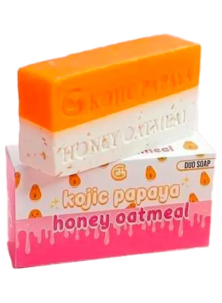 G21 Kojic Papaya Honey Oatmeal DUO Soap Golden Dust Kojic Soap Whitening Soap