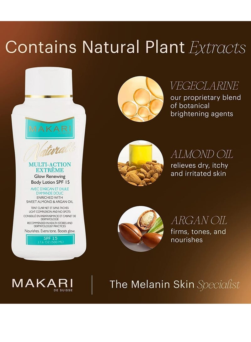 Makari Argan Oil Multi-Action Extreme Body Lotion with SPF 15 for Dry Skin 500 ML - Image 3