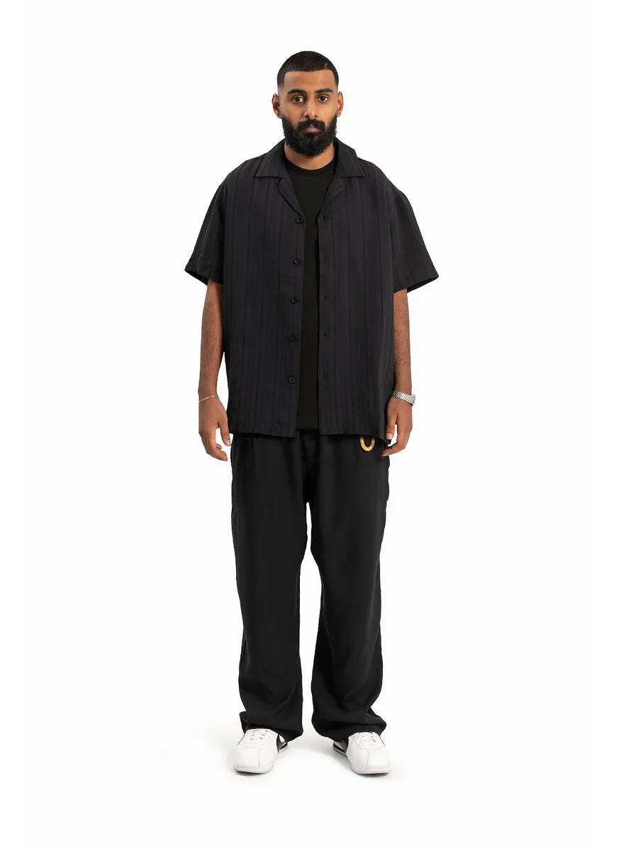 وي كرييت Men's Classic Black Set of Shirt and Trousers By WECRE8