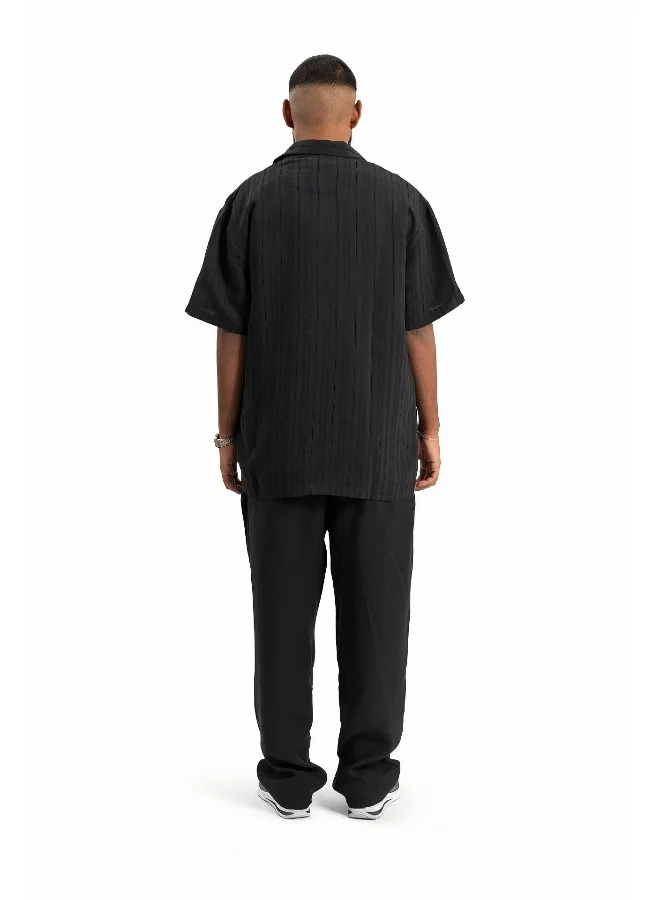 Wecre8 Men's Classic Black Set of Shirt and Trousers