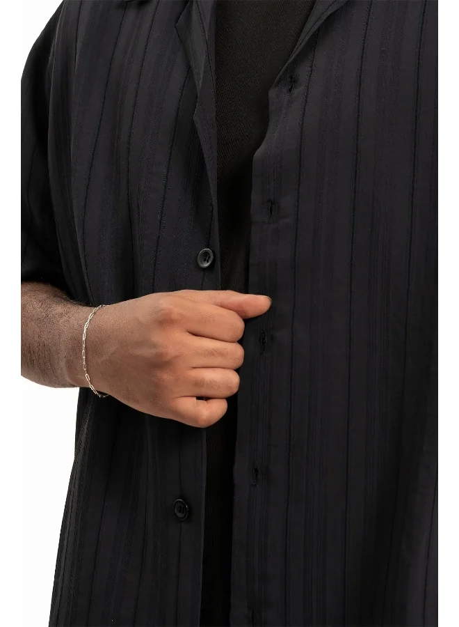Wecre8 Men's Classic Black Set of Shirt and Trousers