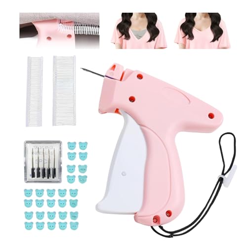 TecoKart® Quick Clothing Fixer Kit – Handheld Stitch Sewing Gun, Tagging & Stitching Tool for Garments, Saree Draping, and DIY Repairs – Includes 100 Glow Tags, 5 Needles & 1100 Barbed Pins - Image 1