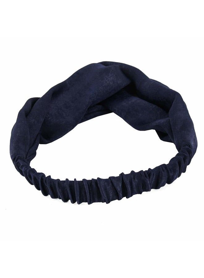 Yeshan Women's Criss cross Silk Satin Headbands Elastic Twisted Head Wrap Knotted Hair Band,pack of 8 - Image 4