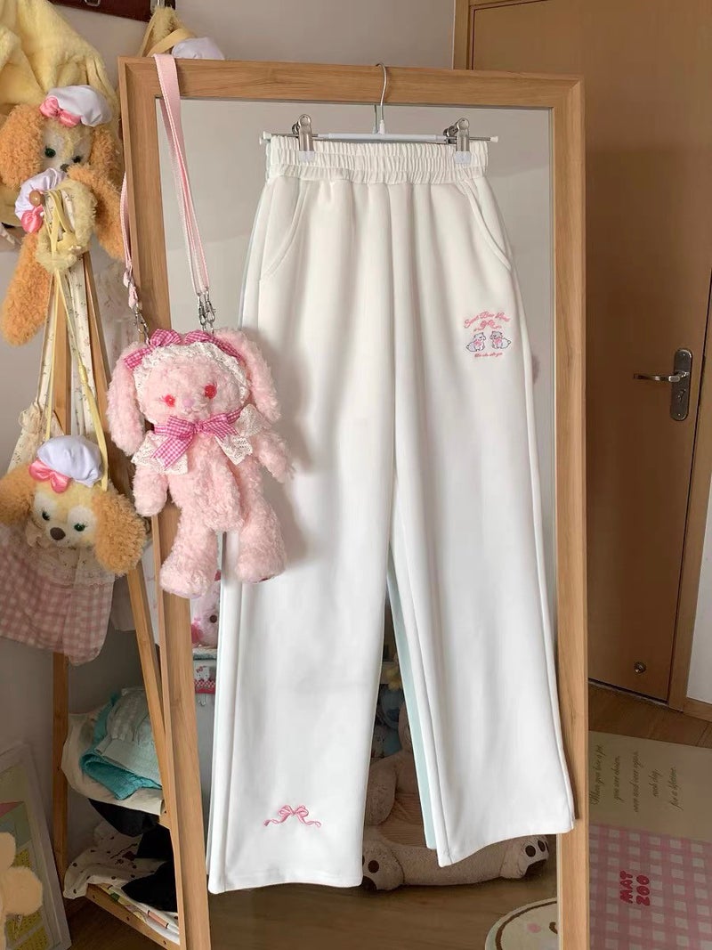 Original sweet girl cute short straight pants children summer thin drape sports pants versatile soft girl pants - Image 3