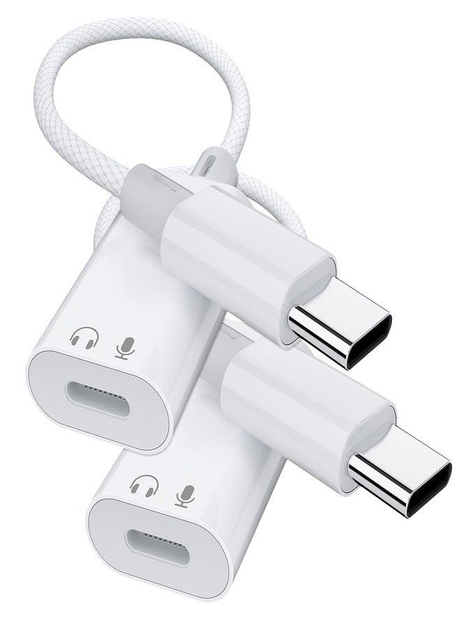 مكسكودو محول صوت سماعات الرأس من USB-C إلى Lightning، محول صوت سماعات الأذن من USB-C ذكر إلى Lightning أنثى متوافق مع iPhone 17/16/16e/15 Plus/Pro/Max و iPad Pro و iPad Air 6/5 و MacBook (بدون شحن) [عبوة من قطعتين] - Image 1