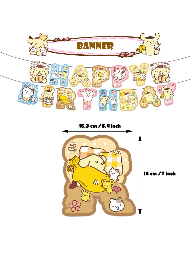 عام ديكور حفل عيد ميلاد بموضوع "كلب البودنج": ارفاف بومبوم بورين، لفافة علم عيد ميلاد، كعكة، بطاقة، بالونات. - Image 3