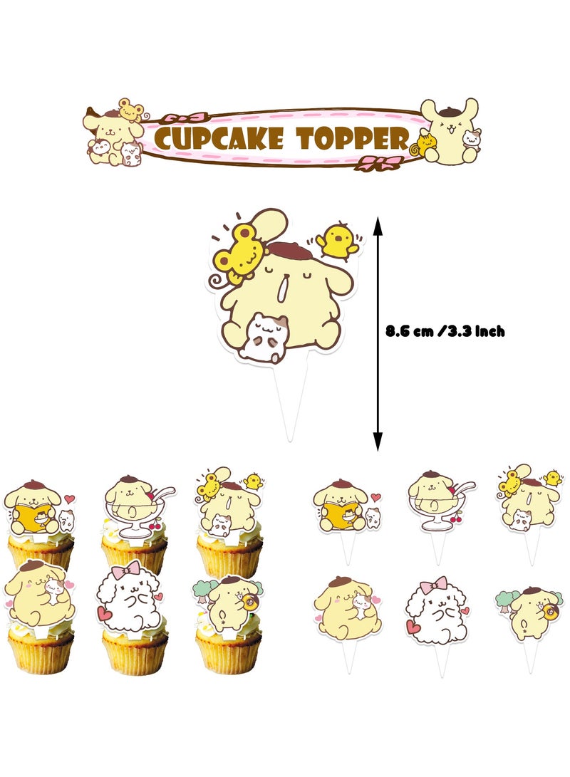 عام ديكور حفل عيد ميلاد بموضوع "كلب البودنج": ارفاف بومبوم بورين، لفافة علم عيد ميلاد، كعكة، بطاقة، بالونات. - Image 5