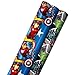 Hallmark Avengers Wrapping Paper with Cut Lines on the Reverse 3Pack 60 sq ft ttl with Captain America Iron Man Black Widow Thor and Hulk for Birthdays Christmas Fathers Day and More - Image 1