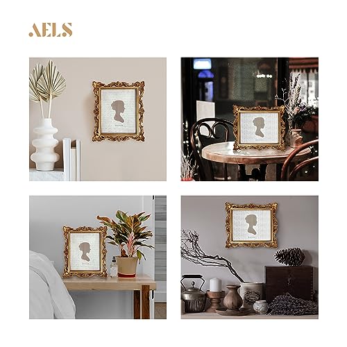 AELS 8x10 Inch Vintage Picture Frame, Elegant Antique Photo Frames with Glass Front, Photo Display, Tabletop Wall Hanging, Gift Ideas, Golden Bronze - Image 4