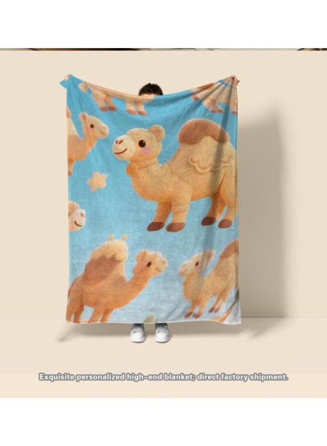 general Baby and children's cartoon flannel thin blanket (warm and comfortable, suitable for sleep, game use) 70cm*100cm