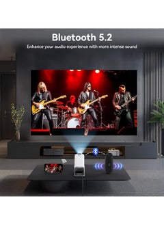 TIGER Mini Projector 4K, Native 1080P Smart Projector Built-in Android TV 11.0, with Wifi and Bluetooth, Auto Keystone 10000 Lumens, 180 Degree Rotation Short Throw Projector HY320 (White) - Best for Home Cinema, Gaming, Movies, and Outdoor Entertainment  - Image 4