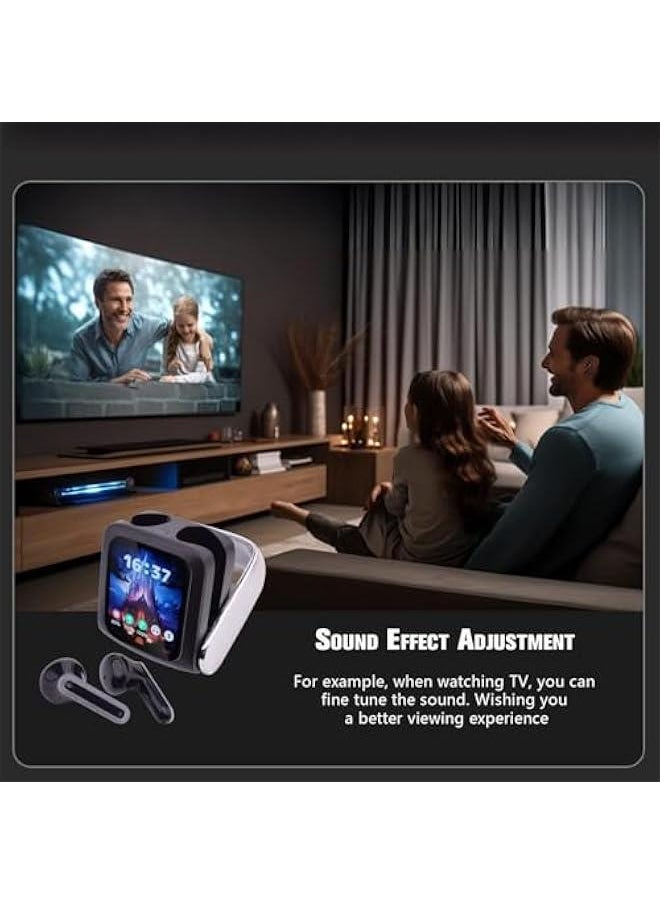Generic - TWS Bluetooth Touch Screen Earbuds with Screen TWS Wireless Touchscreen Earbuds for Small Ear Canals Blue Tooth Ear Buds Wireless Earphones for iPhone Android Bluetooth Ear Buds Small Ears - Image 1