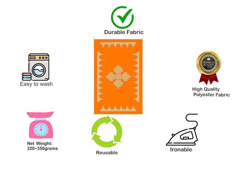 Bague Backdrop for Photography Curtain for Pooja Decoration Traditional Kolam Backdrop Cloth Orange (5X8) - Image 4