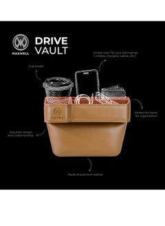 Maxwell Electronics Maxwell Drive Vault Car Seat Gap Seam Storage Box Cup Holder Additional Storage for Your Devices Like Mobile Phone Tablets Eyeglasses Wallet Money Coins Notebook Pen Organizer Keys Organizer (Black)  - Image 3
