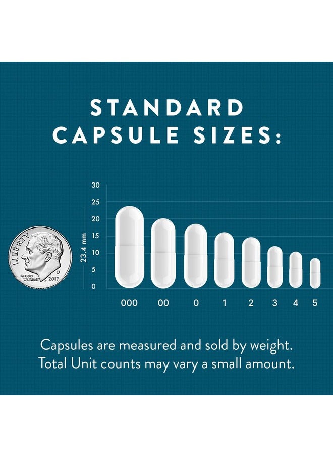 Size 000 Empty Green Gelatin Pill Capsules Fast Dissolving And Easily Digestible Preservative Free With Natural Ingredients (1,000 Joined Capsules)