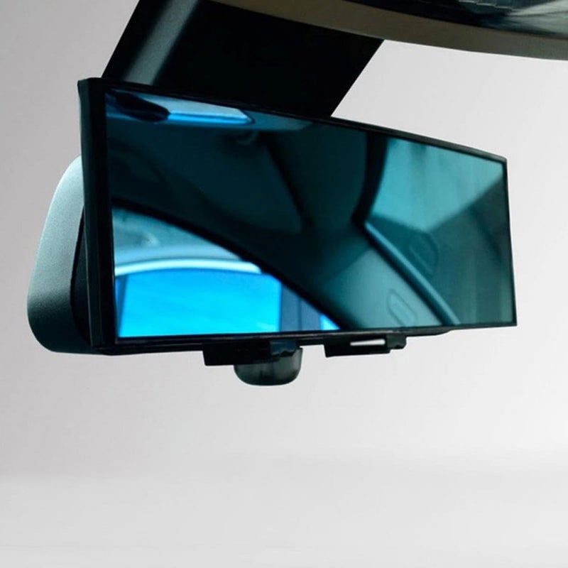 Wide Angle Auto Rearview Mirror Car Interior Rear View Mirror Anti-glare Blue Lens Panoramic for Most Vehicles - Image 4