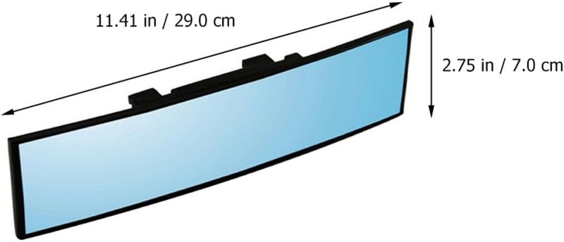 Wide Angle Auto Rearview Mirror Car Interior Rear View Mirror Anti-glare Blue Lens Panoramic for Most Vehicles - Image 2