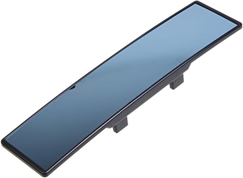 Wide Angle Auto Rearview Mirror Car Interior Rear View Mirror Anti-glare Blue Lens Panoramic for Most Vehicles - Image 1