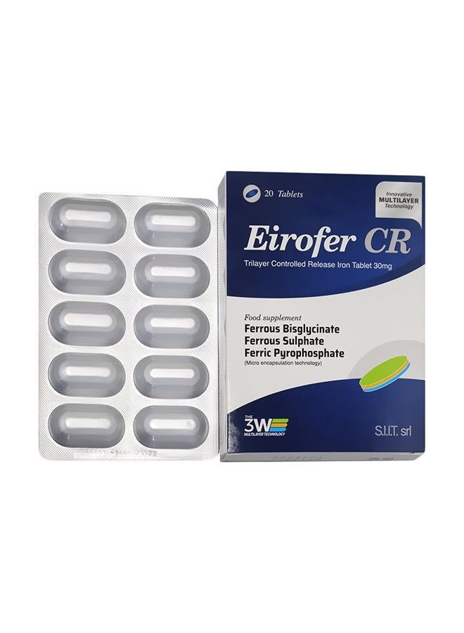 Eirofer CR Controlled Release Iron 30 mg Tablets 20's - Image 2