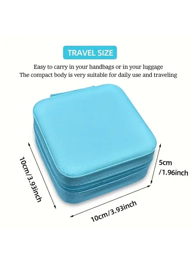 2025 Pink Padded Divided Jewelry Organizer Portable For Home And Travel - Image 3