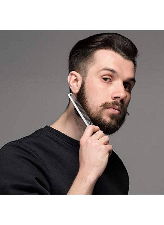 BOAO - 5 Pieces Stainless Steel Hair Comb Set Metal Tail Combs Silver Fine Cutting Comb Hairdressing Steel Comb Rat Tail Comb Teasing Pintail Barber Comb Stainless Steel Hair Styling Grooming Detangler Comb - Image 1