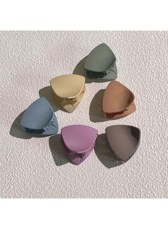 QUILBOOL Hair Clips Matte Hair Clips Hair Claw Medium Hair Claw Clips for Women Strong Grip Non-slip Jaw Clips for Medium Hair Big Claw Hair Clips Hair Accessories - 6 pc, Multi Color & Shape. - Image 5