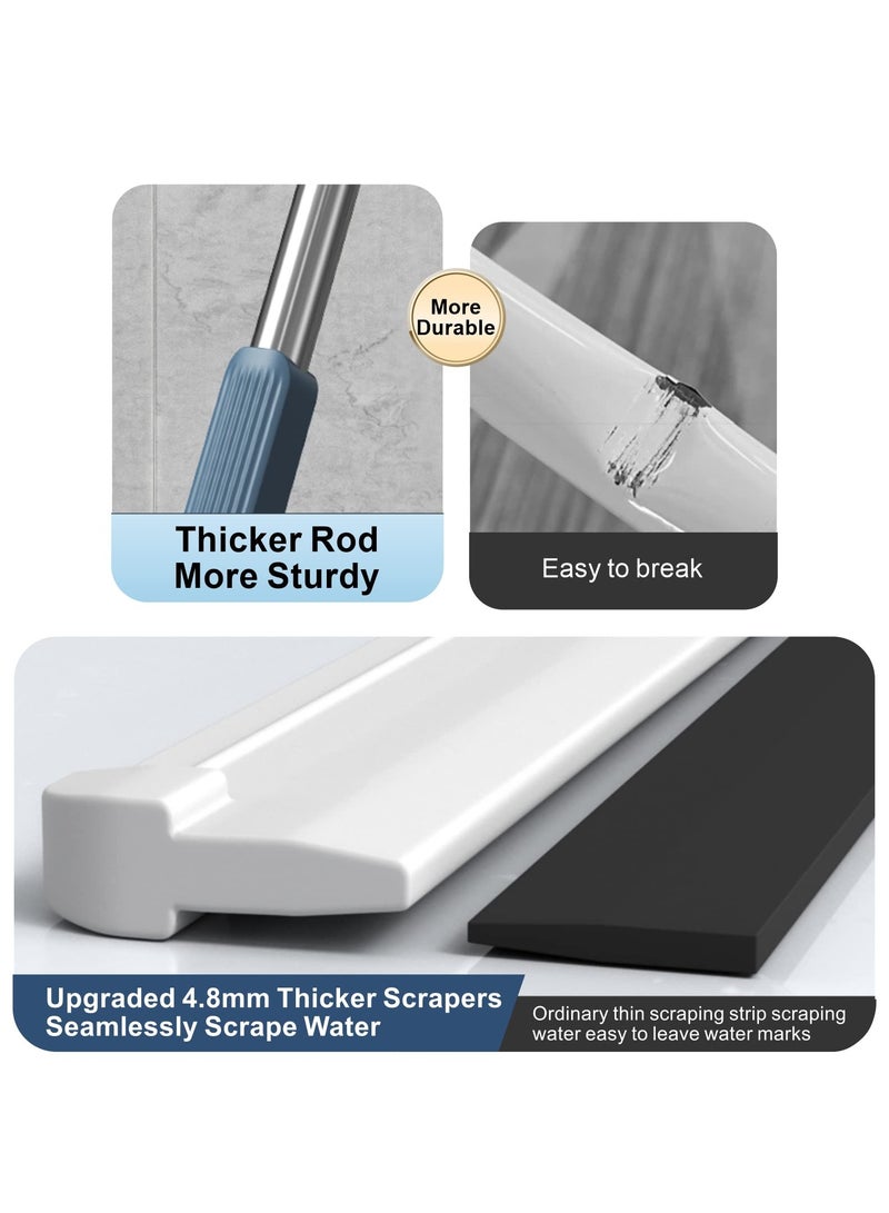 KASTWAVE ممسحة أرضية، ممسحة للأرضية سريعة التجفيف لإزالة الماء والغبار، رأس ممسحة كبير 43.5 سم - Image 5