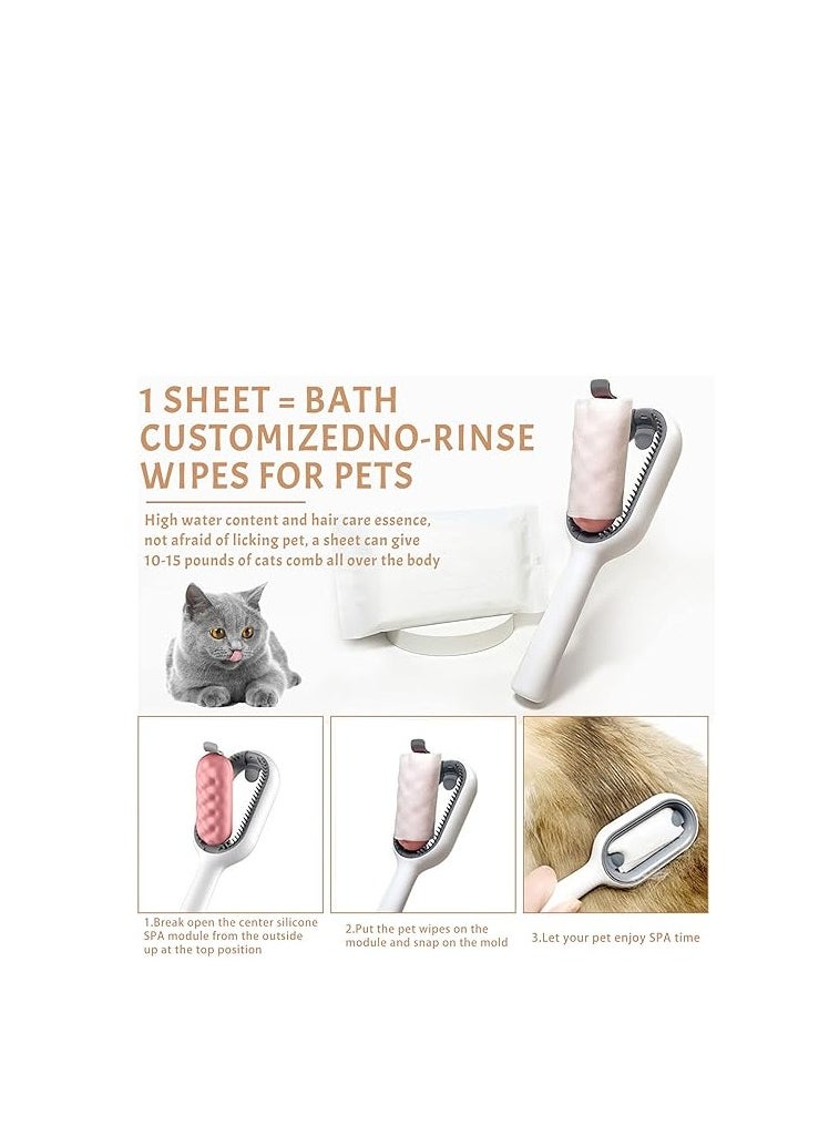 HAPPY PUSS - Pet grooming brush for long and short haired Cats and dogs, pet cleaning tool, Massage and Removal of loose Fur and Tangled hair. Professional pet comb 3-in-1-blue color - Image 1