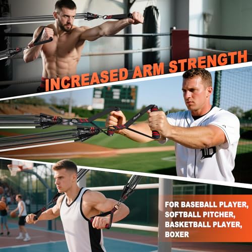 HPYGN Workout Bands, Resistance Bands with Handles, 200lbs Heavy Exercise Bands for Working Out, Tension Bands with Door Anchor, Ankle Straps, for Fitness, Resistance Training, Yoga, Physical Therapy - Image 2