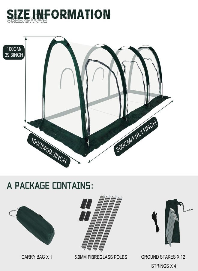 Toboom Outdoor Portable Tunnel Greenhouse - Clear Mini Greenhouses, Ideal for Backyards and Outdoor Vegetables Growing (3M) - Image 4