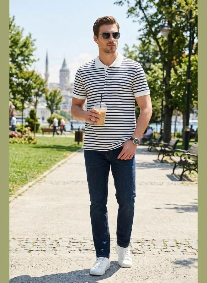 Buratti Buratti Regular Fit Straight Leg Regular Waist Jeans Men's Denim Trousers 2203C51PARMA