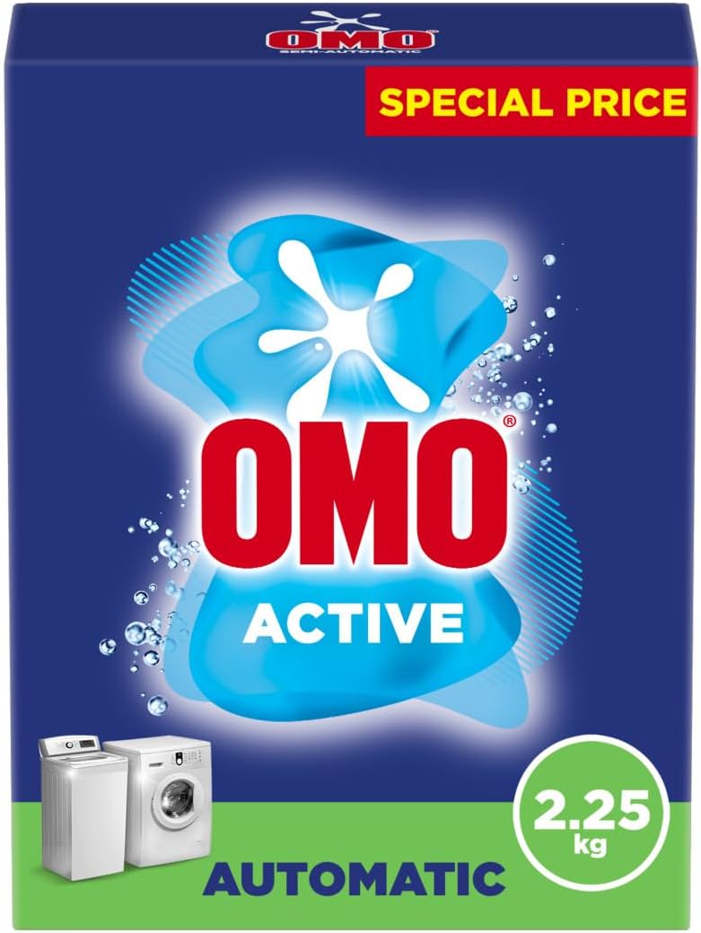 OMO Active Automatic Powder Laundry Detergent, 2.25 KG - Up to 100% Stain Removal - Image 1