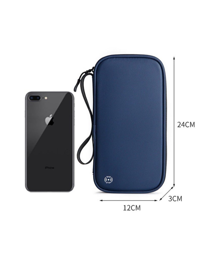 عام حاملي جوازات السفر الأسرة ، المرأة RFID محمية محفظة جواز السفر ، والسفر من الضروريات المحفظة قسط ، ورجل السفر للماء حقيبة حاملي جوازات السفر ، مدير وثائق السفر حالة بطاقة الائتمان - Image 5