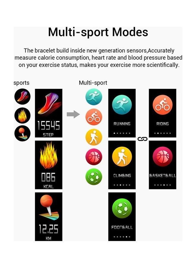 NIBEMINENT R12 TPU Intelligent Sport Bracelet with Heart Rate Monitoring Black - Image 4