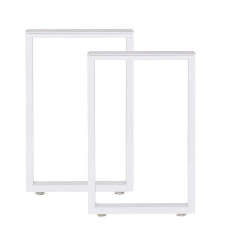 HIRVALL HIRVALL Metal Table Legs 28 Inch Heavy Duty Square Tube Desk Legs for Coffee Table Dining Table SquareShape Pack of 2 White  - Image 1