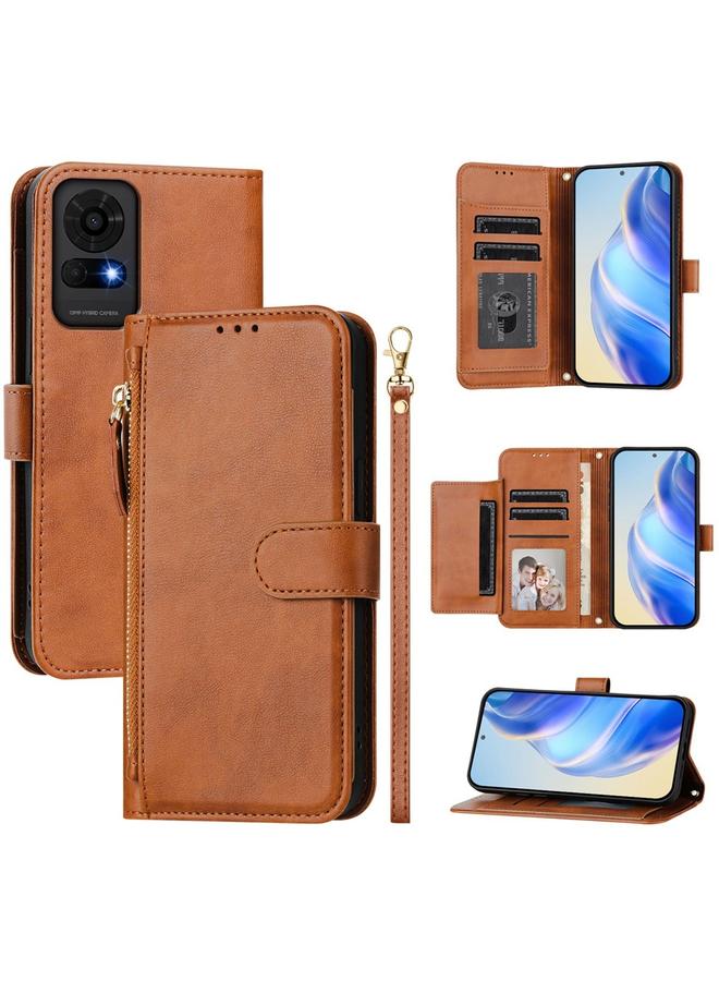 erorex Case For TCL 50 LE Multi-Card Slots Zipper Wallet Leather Phone Case  - Image 1